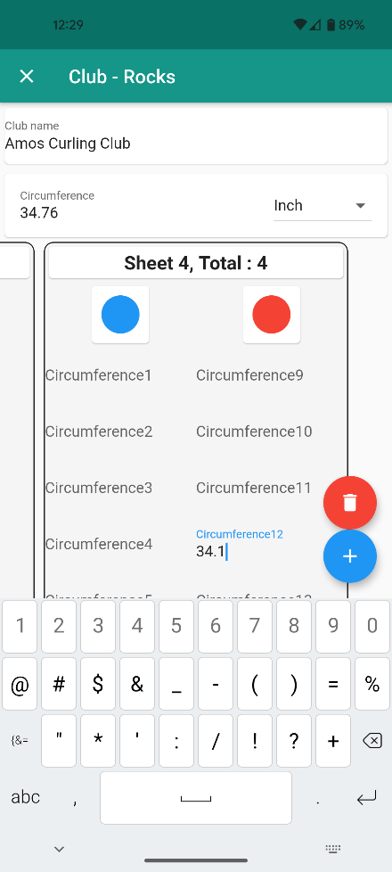 Setting individual diameter (Pro app)